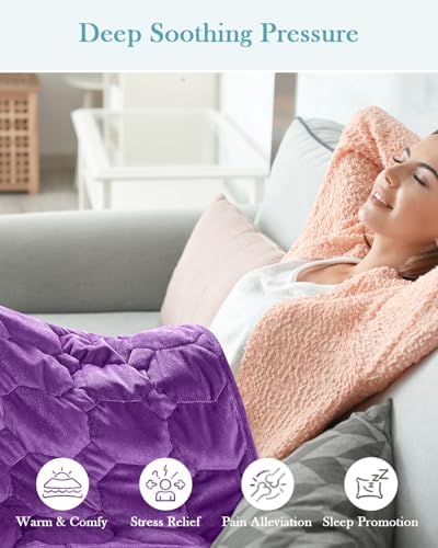Topblan Weighted Lap Blanket Pad 7lbs for Adults, 29 x 24 Small for Travel - Image 2