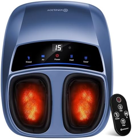 KINGJOY Foot Massager with Heat for Neuropathy and Plantar Fasciitis Relief by KINGJOY