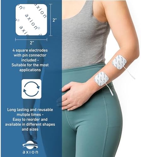axion TENS Unit STIM-PRO Comfort - with 4 pcs of 2x2‘‘ Electrode Pads | TENS Machine Muscle and Nerve Stimulator for Drug-Free Pain Relief for Sore and Aching Muscles Like Back Pain - Image 6
