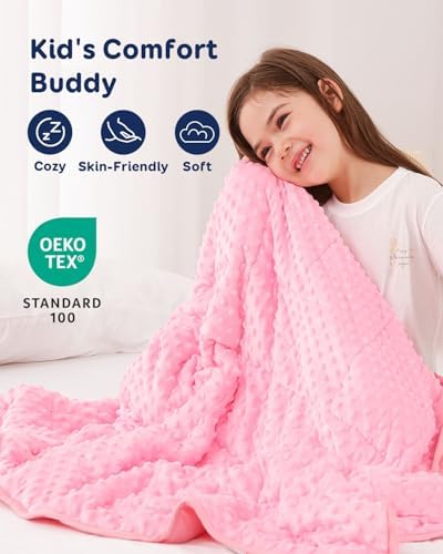 Kivik 5lbs Weighted Blanket, Cooling Soft Minky Dot Heavy Blankets, 36"x48" - Image 3