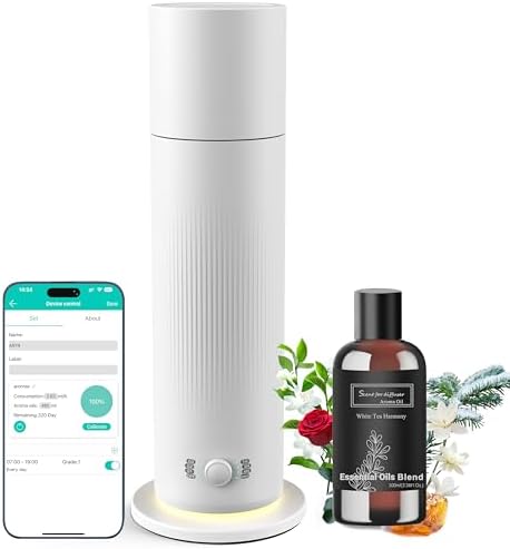 Waterless Essential Oil Diffuser, Scent Air Machine for Home with Hotel Scent Oil, Covers Up to 1000 Sq.Ft, Adjustable Mist & Timer, Hotel and Commercial Use by Unknown