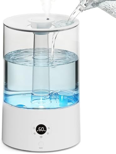 Electactic 3.8L Top Fill Humidifier for Bedroom, Auto Constant Humidity, Smart Control, Quiet Ultrasonic Cool Mist, 360 Nozzle, 3 Mist Levels, 7-Color Light for Home Office Baby Room by Electactic