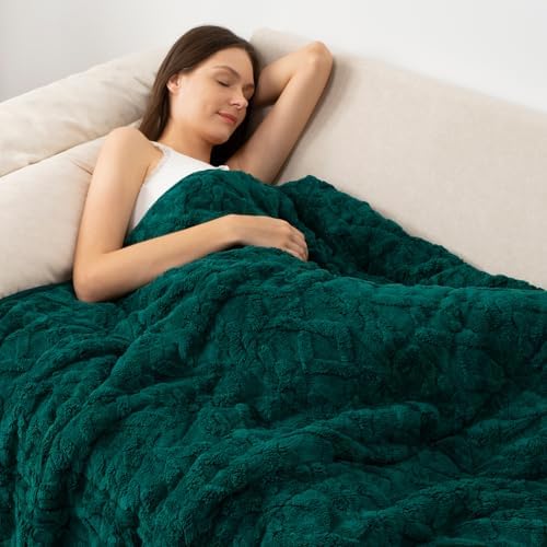 Wemore Sherpa Weighted Blankets for Sleeping Twin 48" x 72" 15 lbs Green by WemoreDirect