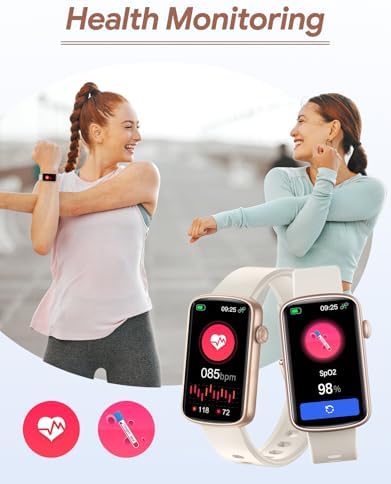 Fitness Tracker, Fitness Watches for Women Men with Heart Rate Monitor Blood Oxygen Sleep Tracker Pedometer, 1.47" Smart Watch Step Calorie Counter for Android iOS IP68 Waterproof - Image 3