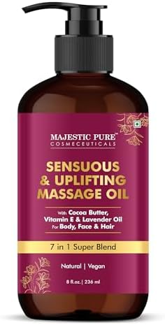 Majestic Pure Cocoa Mint Massage Oil, Cooling Scented Blend, 8 Fl Oz by BeautyandPersonalCare