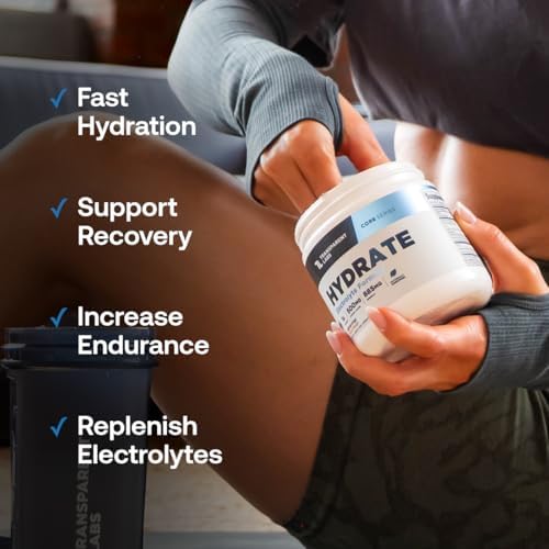 Transparent Labs Hydrate Sugar Free Electrolytes Powder - Hydration Powder Electrolytes Naturally Flavored & Sweetened w Stevia w Coconut Water, Taurine, & Potassium - 40 Servings, Arctic Freeze - Image 6