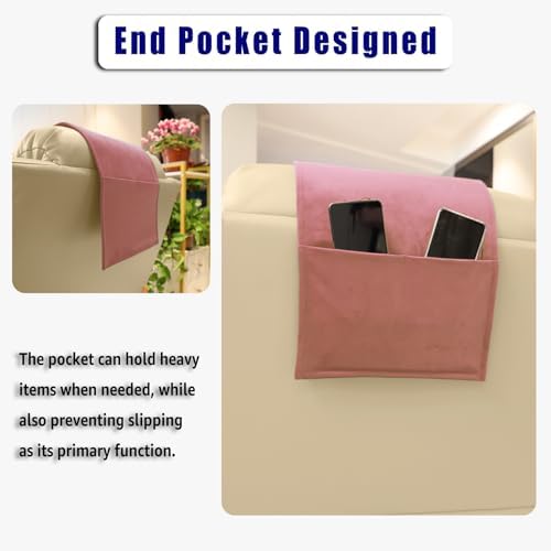 Velvet Recliner Head Pillow with Non-Slip Base - Adjustable Neck Support for Pain Relief in Home, Office and Travel (Pink) - Image 6