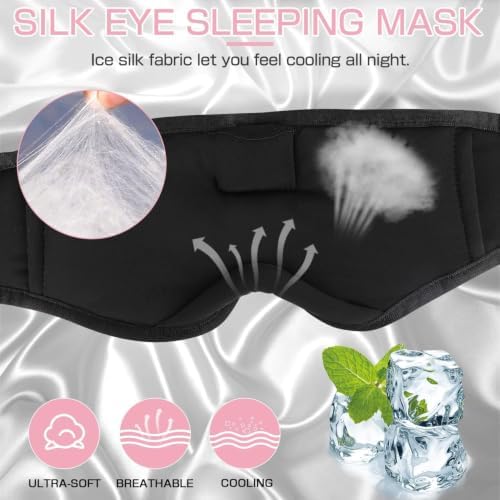 LC-dolida Sleep Mask with Bluetooth Headphones, Sleep Headphones Bluetooth Sleep Mask 3D Sleeping Headphones for Side Sleepers Best Gift and Travel Essential - Image 2