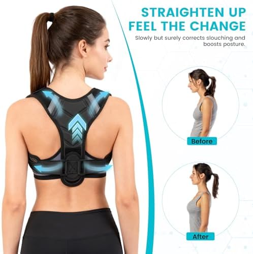 Posture Corrector for Men & Women, Adjustable Back Brace & Straightener for Office, Home & Daily Use, Relieve Back Pain, Prevent Hunching & Slouching, Comfortable & Breathable, M - Image 4
