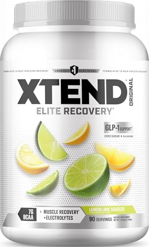 Xtend Original BCAA Powder, Zero Sugar, Lemon Lime Squeeze, 90 Serv by Xtend