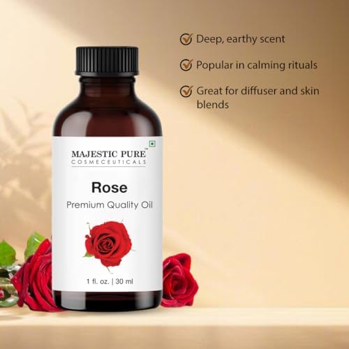 Majestic Pure Essential Oil with Glass Dropper - 100% Pure and Natural - Essential Oils for Diffuser, Aromatherapy, Soap and Candle Making, Rose Essential Oil, Rose Oil, 1 Fl Oz - Image 3
