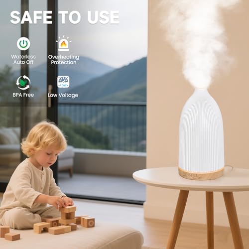 URPOWER 150mL Essential Oil Diffuser Small Scent Diffuser for Home - Image 5