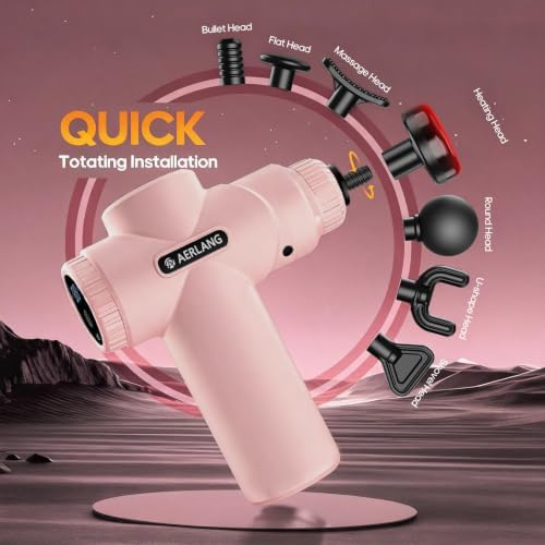 AERLANG Birthday Gifts for Women Massage Gun with Heat deep Tissue Pink - Image 4