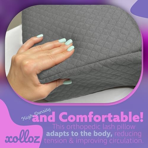 Lash Pillow, Memory Foam Eyelash Pillow for Lash Beds, Gray - Image 3