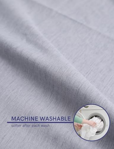YnM 3-Side Zipper Duvet Cover for Weighted Blankets | Easy on, Easy Off Neutral Grey, 90"x104" - Image 5