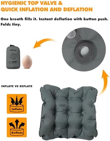Inflatable Seat Cushion & Lumbar Support Lightweight TPU Non-Slip - Image 6