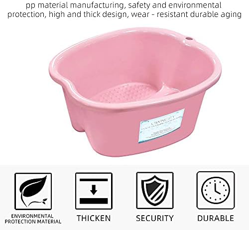 Ownest Foot Bath Spa,Water Spa and Foot Massage, Sturdy Plastic Foot Basin for Soaking Foot,Toe Nails, and Ankles,Pedicure,Portable Foot Tub-Pink - Image 5
