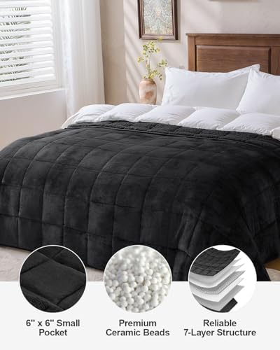 Ultra Soft Sherpa Weighted Blanket for Adults, 60"x80" 17lbs Heavy Blankets - Image 5