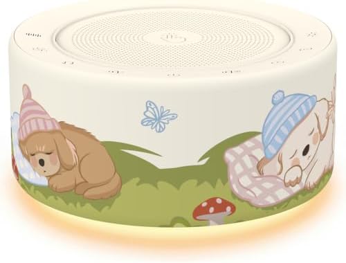 Kipcush White Noise Machine for Baby & Adults, Sleep Sound Machine with 30 Soothing Sounds, 8-Color Night Light, Memory Function, White Noise for Sleeping, Nursery, Office, Travel, Relaxation by Kipcush%C2%AE