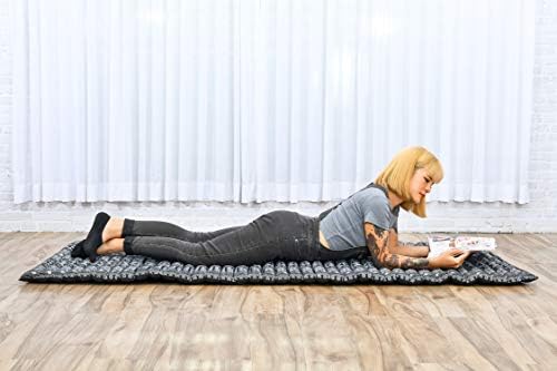 Leewadee - Foldable Floor Mattress - Japanese Roll Up Futon -Trifold Tatami Mat- Guest Floor Bed - Camping Mattress - Thai Massage Mat, Kapok Filled, 75 x 28 inches, Black - Image 2