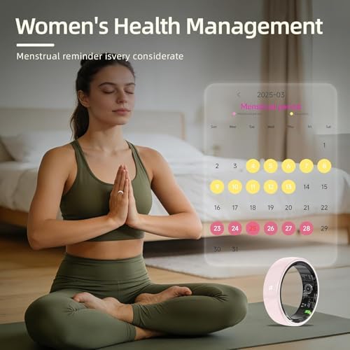 Ceramic Smart Ring for Women, Pink Fitness & Sleep Tracker, #6 - Image 4