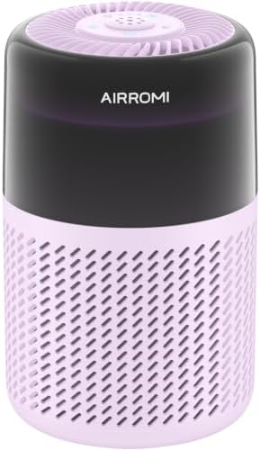 AIRROMI HEPA Air Purifier for Bedroom&Home,Pet Air Purifier for Home Pets,Removes Pet Odor,Cat Litter Smell,Dust,Smoke&Allergies,Quiet Room Air Purifier with Scents,360°Air Cleaner,A2005 Purple by AIRROMI