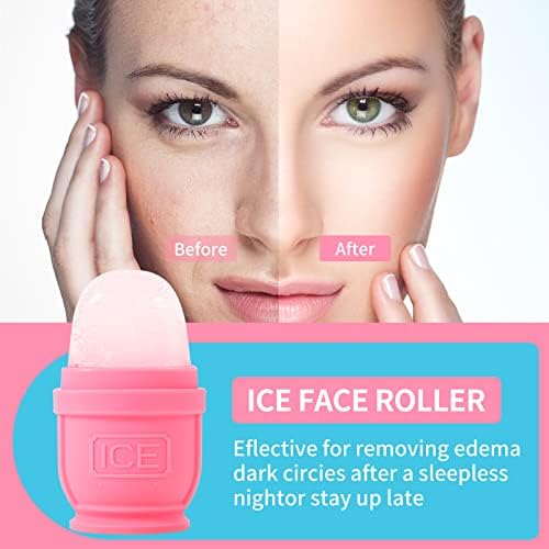 2 Packs Face and Body Ice Roller, Silicone Ice Cube for Puffiness, Pain Relief, Cold Therapy Ice Cup Molds Massage Tool - Image 5