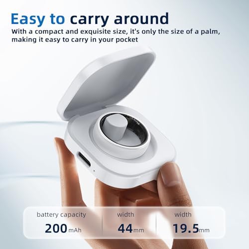Smart Ring, Ceramics Fitness Tracker & Health Monitoring Ring with Heart Rate/SpO2/HRV/Sleep Tracking, Multi-Sport Activity Tracker, 5ATM Waterproof, iOS Android Compatible (White, 7) - Image 6