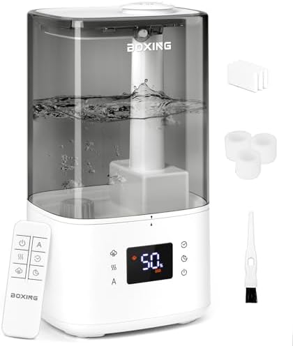 BOXING 6L Warm&Cool Mist Humidifier, Humidistat, Auto Mode, Remote,Timer by BOXING