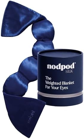 nodpod Mineralized Silk Gentle Pressure Sleep Mask, Weighted Eye Mask by nodpod