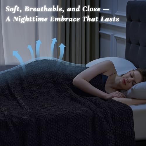 Anysay Knitted Weighted Blanket for Adult,Chunky Knit Throw 48''*72'' 15lbs - Image 3