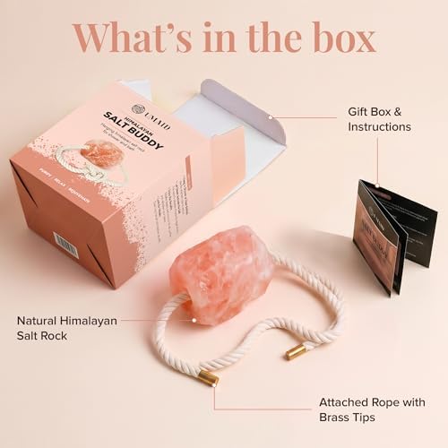 UMAID Himalayan Pink Salt Rock for Shower & Bath – Salt Buddy® 2 lb Hanging Mineral Stone for Spa-Inspired Relaxation, Self-Care & Bath Soaks, Unique Wellness & Home Spa Gifts for Men & Women - Image 4