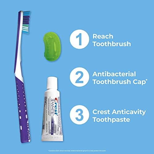 Reach Toothbrush Travel Kit, Soft Bristles | Multi-Angled | Pack of 3 | TSA-Friendly | Portable - Image 4