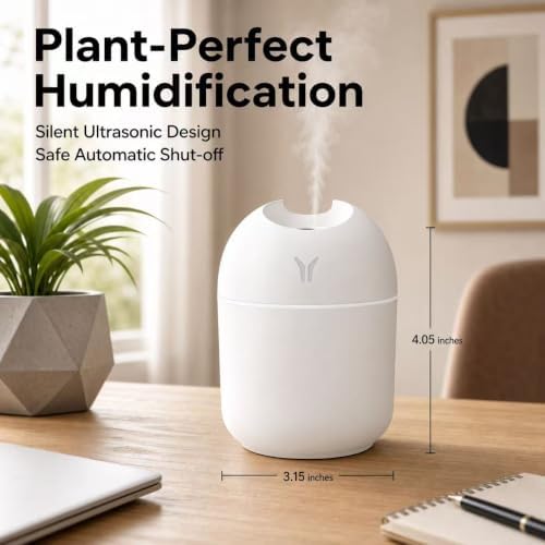 Humidifier Small, 8.45OZ USB Portable Mini Humidifier with Color Night Light, Auto Shut-Off Quiet Desktop Cool Mist Humidifier for Bedroom, Office, Car, Travel, Indoor Plants, Baby Room - Image 2