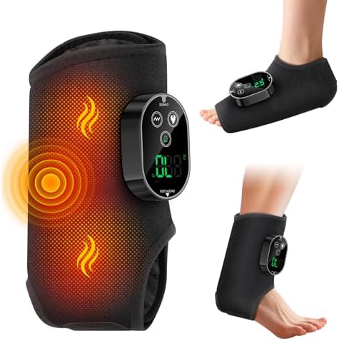 Cordless Neuropathy Foot Massager, Ankle Massager for Pain Relief, Ankle Heating Pad Plantar Fasciitis Relief, Black - Image 3