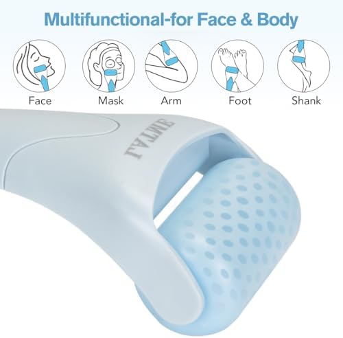 LATME Ice Roller for Face Eyes,Womens Gifts,Face Massager Roller Puffiness Migraine Pain Relief and Minor Injury (Smoggy Blue) - Image 3