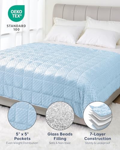 Kivik 20lbs Weighted Blanket for Adults, 60"x80" Queen Size Heavy Blankets - Image 4