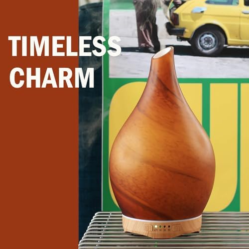 Porseme Essential Oil Diffuser 280ml Handmade Glass Diffuser 7H Runtime - Image 2