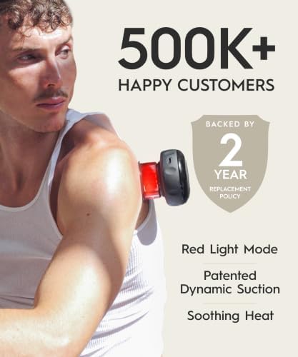 REVO The Original 4-in-1 Smart Cupping Therapy Massager, Red Light Therapy for Targeted Pain Relief, Knots, Aches, Muscle Soreness, Circulation & Tighter Skin, Portable Cupping Kit (Four Pack) - Image 4
