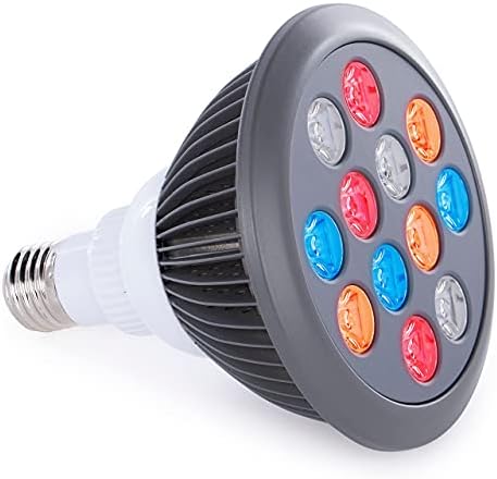 Red Light Therapy by Hooga. Handheld Skin, Beauty Device for Face or Body. LED Photon Therapy. Multiple Color Wavelengths of Blue 415nm, Yellow 580nm, Red 660nm, Near Infrared 850nm. 4-in-1 Bulb. by Hooga