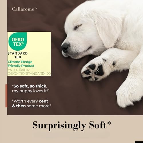 Callarome Waterproof Blanket for Bed & Couch Protection, Brown, 80"x90" - Image 4