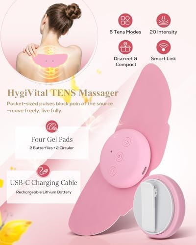 Wireless TENS Unit & PMS Unit, 6 Modes App Controlled OTC Muscle Stimulator for Body Pain Relief, Portable Device for Sore Aching Muscles in Shoulder, Waist, Back, Neck, Arms, Legs - Image 2