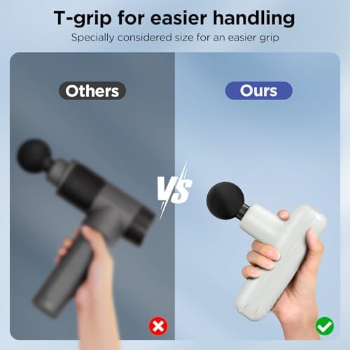 Mini Massage Gun, Powerful Handheld Muscle Massager for Muscle Relaxation, Deep Tissue Percussion Small Massage Gun Travel Massager with 4 Massage Heads Silent Brushless Motor, White - Image 6