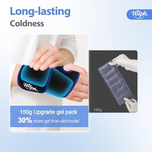 Hilph Wrist Ice Pack Wrap, Carpal Tunnel Relief Wrist Brace with 2 Gel Pack - Image 3