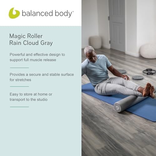 Balanced Body Magic Roller, Muscle-Release Roller, Muscle Roller for Post-Pilates Workout or Physical Therapy, Stretching Tool, Rain Cloud Gray - Image 6
