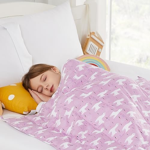 Weighted Blanket - 10 lbs Purple Alpaca Heavy Blanket - Small Size Breathable Lap Blanket(50"x60", 10 lbs) by HOSUKKO