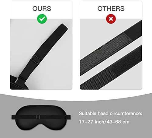 Silk Sleep Mask, Blackout Eye Mask for Sleeping with Adjustable Strap - Image 3