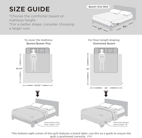 Bedsure Oversized Queen Comforter Duvet Insert - Quilted Down Alternative Bedding, Ultra Soft Lightweight Comforter Blanket for Bed, with 8 Tabs, Machine Washable, 98 x 98 in, White - Image 2