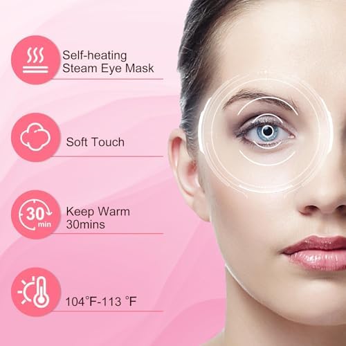 XPCARE 48 Pack Steam Eye Mask Disposable for Dry Eyes Cornea Care (Rose) - Image 6
