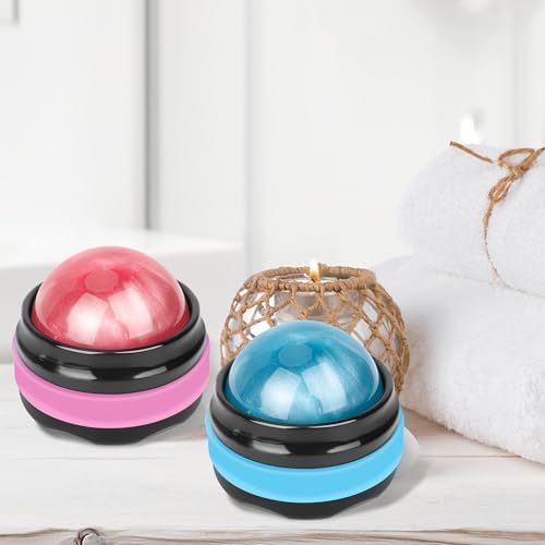 Coolrunner Massage Ball, 2-Pack Handheld Manual Roller Massager, Blue+Pink - Image 7